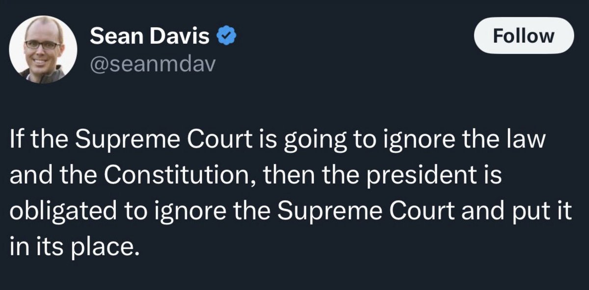 If you have the House, the Senate, the White House, and the Supreme Court and you're still miserable, you're the problem.