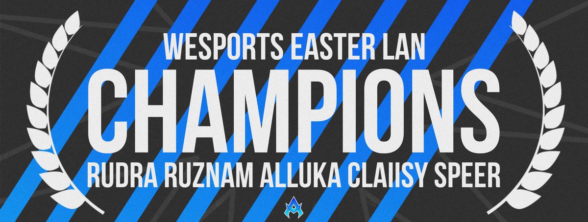 Avently (@aventlygg) on Twitter photo Champions!!!
Wir gehen UNGESCHLAGEN und mit nur einem map los durch den Sonntag und gewinnen die <a href="/wesportsleague/">WeSports League</a> Easter LAN! Wir bedanken uns bei den Veranstaltern und vorallem bei unseren Jungs!
<a href="/Speer20s/">Speer</a> <a href="/saeRudra/">ً</a> <a href="/Ruznxm/">ً</a> <a href="/Claiisy/">ً</a> <a href="/allukawest/">OMiT alluka</a>
#FearAvently Champions!!!
Wir gehen UNGESCHLAGEN und mit nur einem map los durch den Sonntag und gewinnen die <a href="/wesportsleague/">WeSports League</a> Easter LAN! Wir bedanken uns bei den Veranstaltern und vorallem bei unseren Jungs!
<a href="/Speer20s/">Speer</a> <a href="/saeRudra/">ً</a> <a href="/Ruznxm/">ً</a> <a href="/Claiisy/">ً</a> <a href="/allukawest/">OMiT alluka</a>
#FearAvently