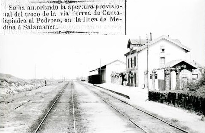 UPLeones's tweet photo. De este modo, tras la de Cantalapiedra, la estación de El #Pedroso de La Armuña fue la segunda estación salmantina en ponerse en funcionamiento, junto a la hoy desaparecida de #Cantalpino (o La Carolina), abiertas al tráfico el 3 de agosto de 1877. https://t.co/zNdp4fUEgA