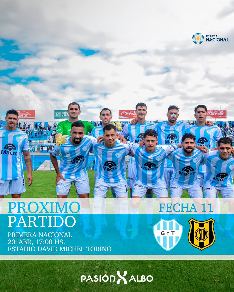 pasionporalbo's tweet photo. Juega Gimnasia, juega el Club de Salta, el Albo recibe al Deportivo Madryn hoy a partir de las 17:00 hs. ¡Vamos los Albos! Ponga huevos y vaya al frente 💪🏼 https://t.co/h3wDeCbL2w