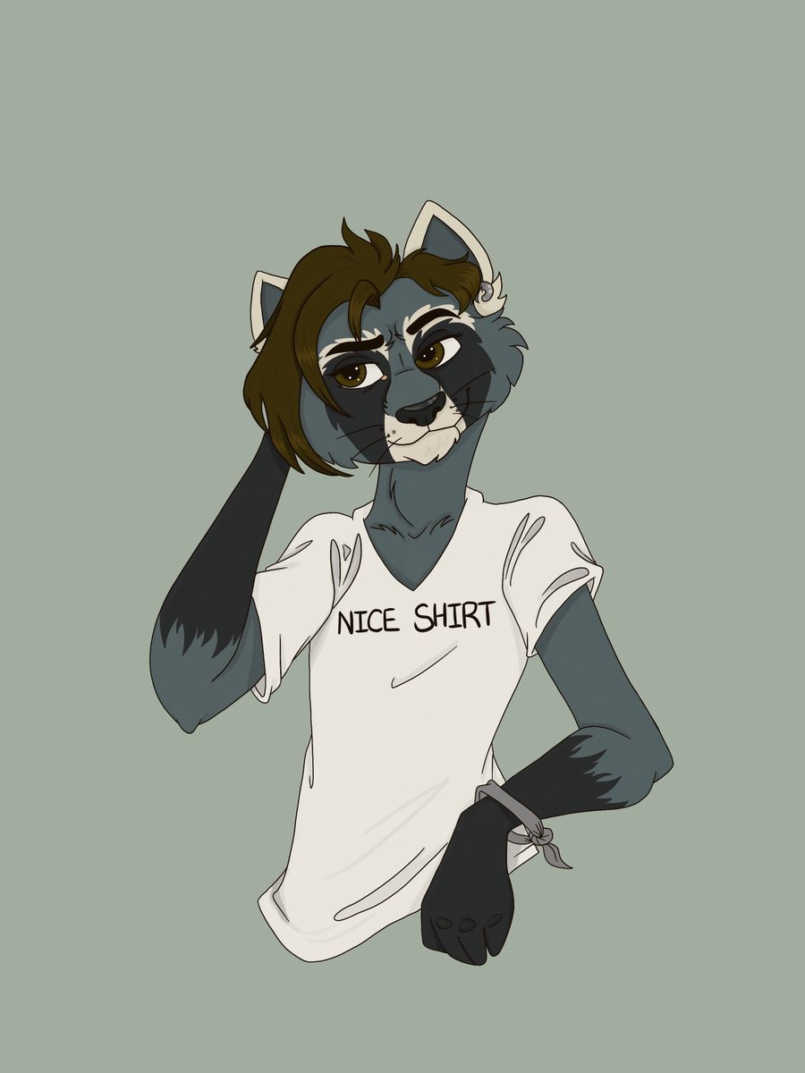 Beer_kat's tweet photo. Was finally breaking out of my art block, did a few pics of Papa Raccoon, then got extreme neck pain and had to rest for over a week. just realized I didn't really post my pics of him. https://t.co/BfIYN2jyFI