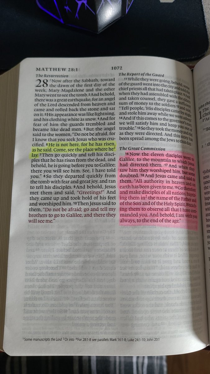 Matthew 28:6
"He is not here, for he has risen, as he said. Come, see the place where he lay."