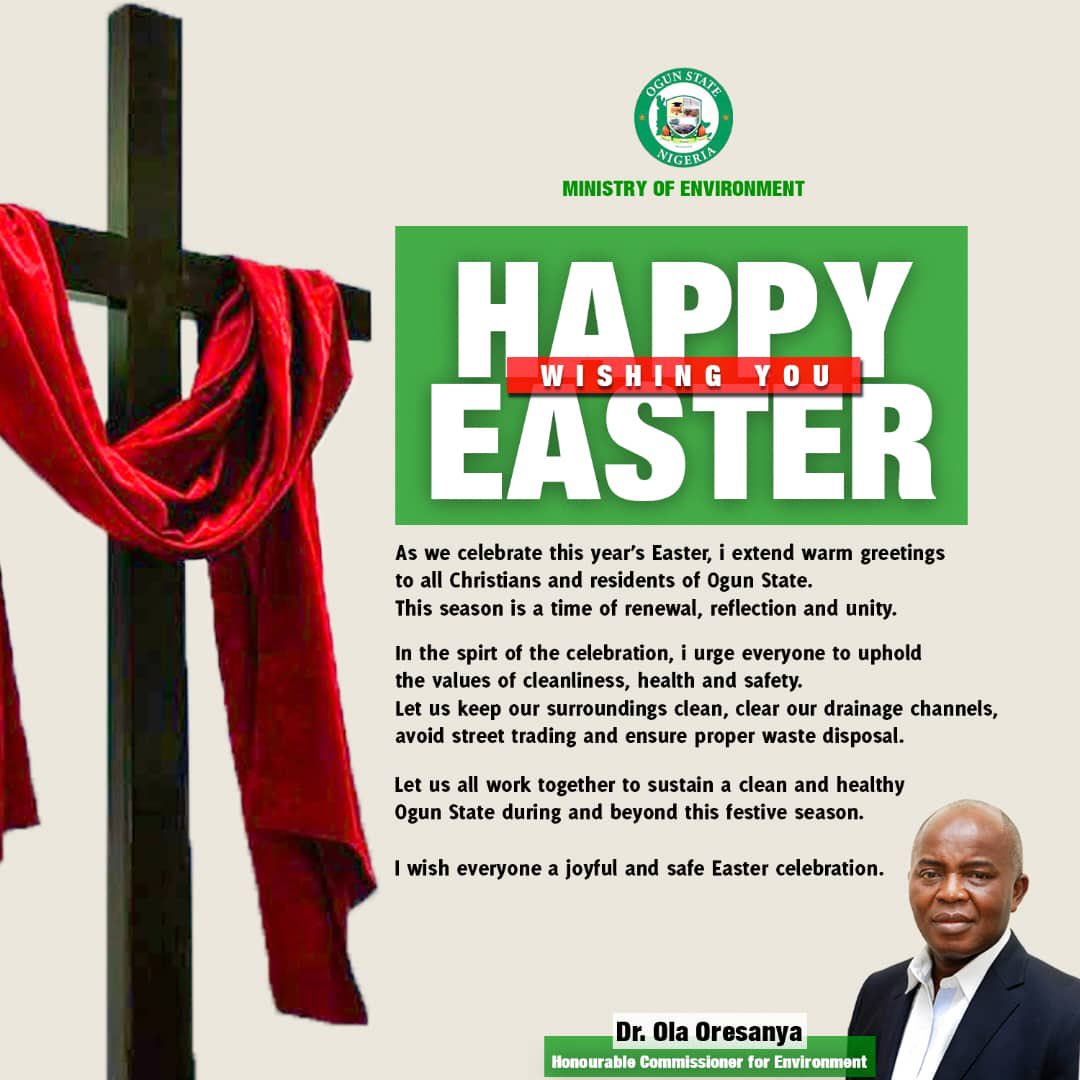 dejioresanya's tweet photo. I wish everyone a joyful and safe Easter celebration.
#environment #ogsg https://t.co/1ahyj6tCIh