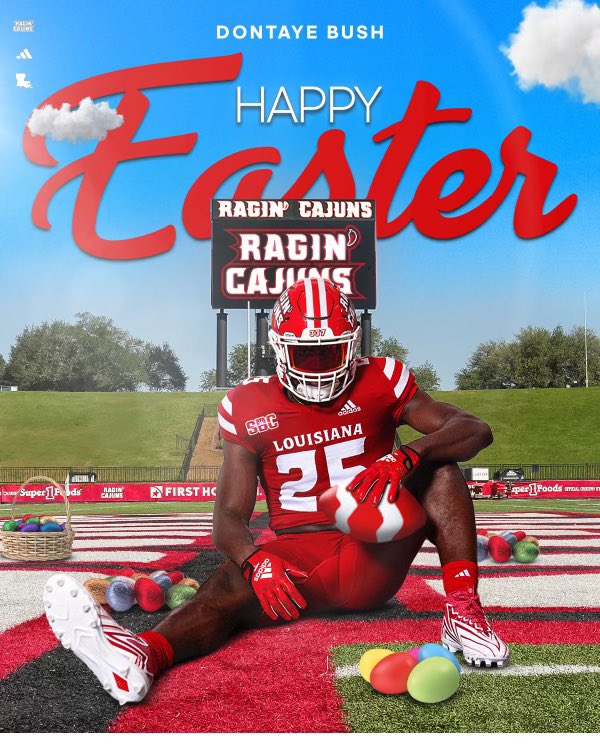 Happy Easter ❤️ <a href="/RaginCajunsFB/">Louisiana Ragin’ Cajuns® Football</a>