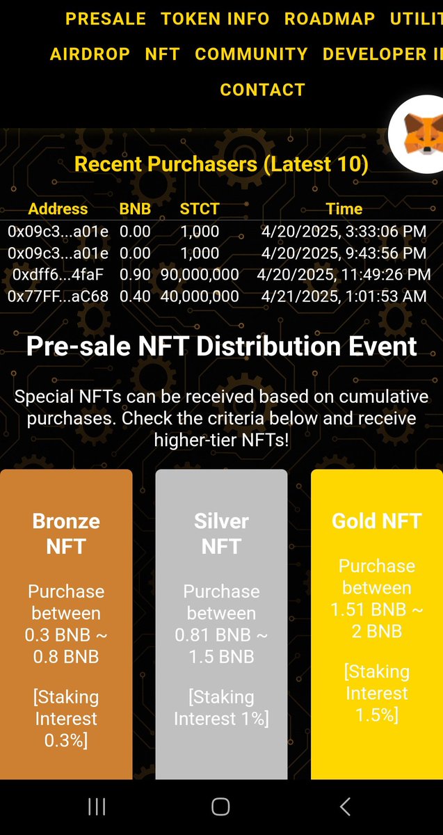 SWEATCOST's tweet photo. https://t.co/yfhZ6LtLuB

A coin for all workers, this will be a revolution. Check out the pre-order before DEX listing. It will be an essential innovation in our daily lives.
NFT event and AIRDROP are prepared. There is also a lockup to prevent dumping. Now is your chance.

#presale #NFTs #Airdrops #STCT