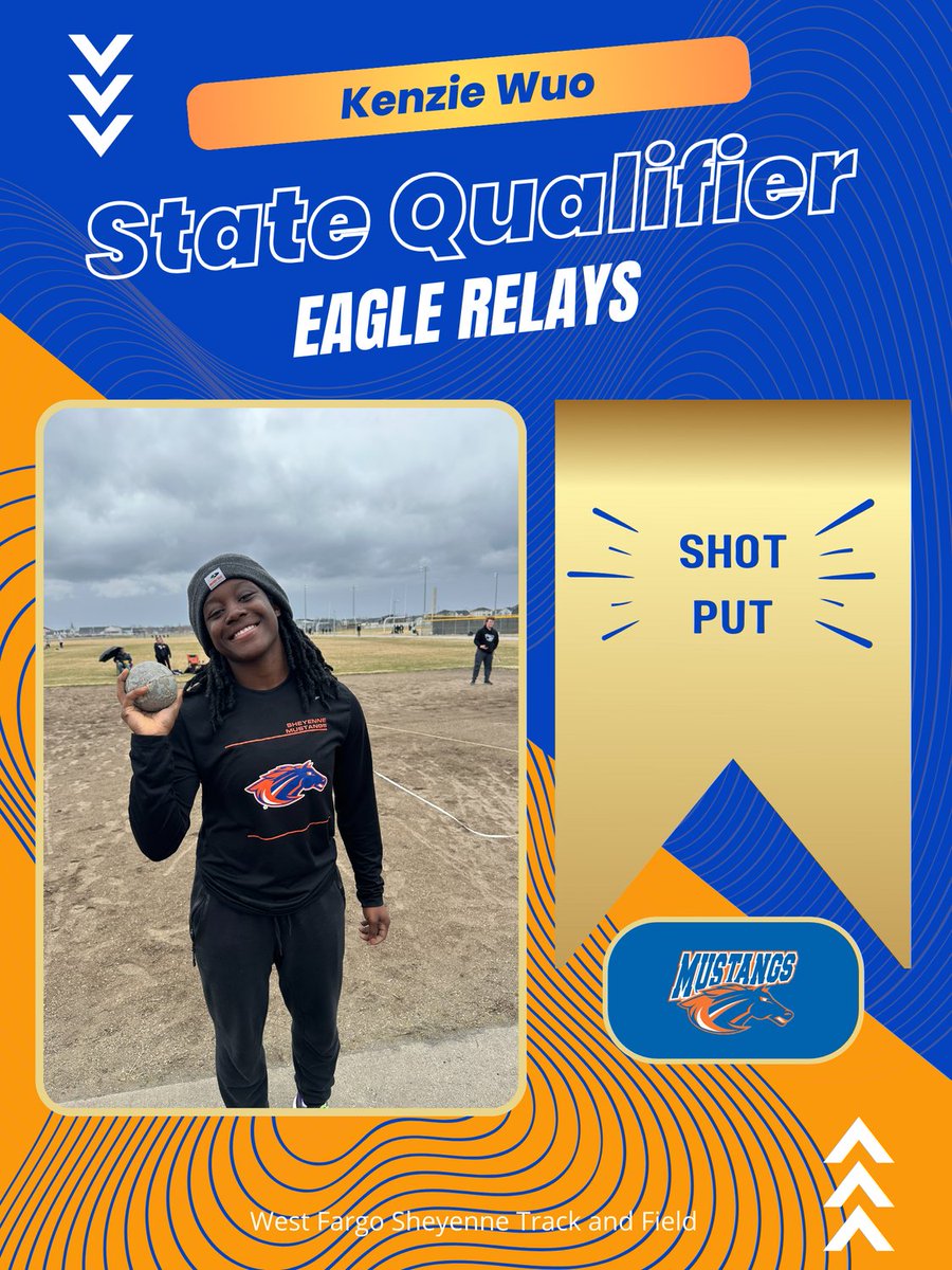 Congrats to Kenzie Wuo for qualifying in Shot Put with a throw of 38-06!