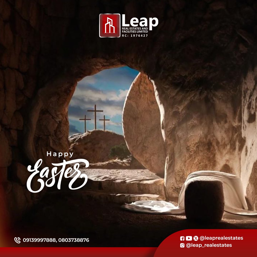 LeapRealEstates's tweet photo. Wishing everyone a joyful and blessed Easter Celebration!

Hoping your Easter is full of the sweetest things in life! During this hopeful time of year.

From all of us at Leap Real Estates and Facilities Limited. We wish you and yours the best this Easter. https://t.co/yP7iZH7McH