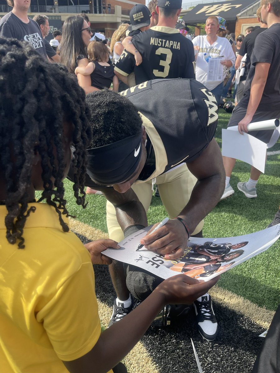 Deonka Jackson (@deonkajackson) on Twitter photo I really enjoyed myself yesterday at Wake Forest Spring Ball game. Seeing my son on the field, putting smiles on the kids faces means a lot. Keep being a great role model son. 🔟 💛🖤🤍<a href="/TheChrisBarnes1/">Christopher Barnes</a> I really enjoyed myself yesterday at Wake Forest Spring Ball game. Seeing my son on the field, putting smiles on the kids faces means a lot. Keep being a great role model son. 🔟 💛🖤🤍<a href="/TheChrisBarnes1/">Christopher Barnes</a>