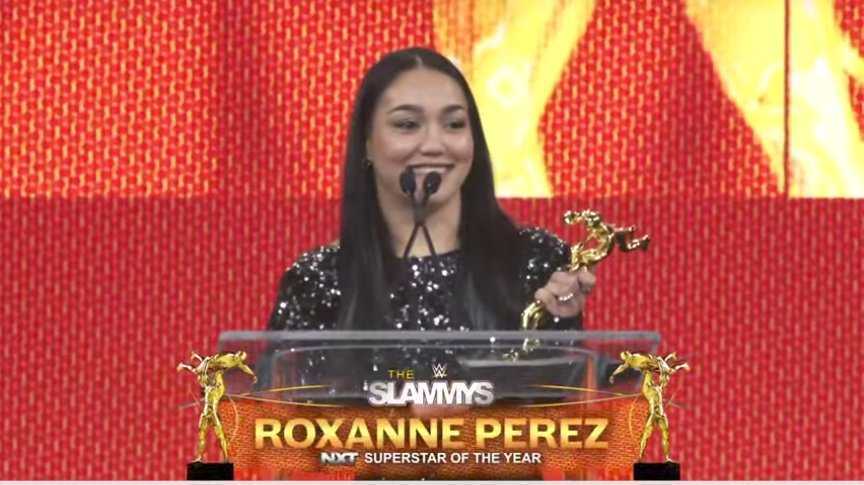 ClaireTheFan's tweet image. Roxanne is the #WWENXT Superstar of the year #Slammy