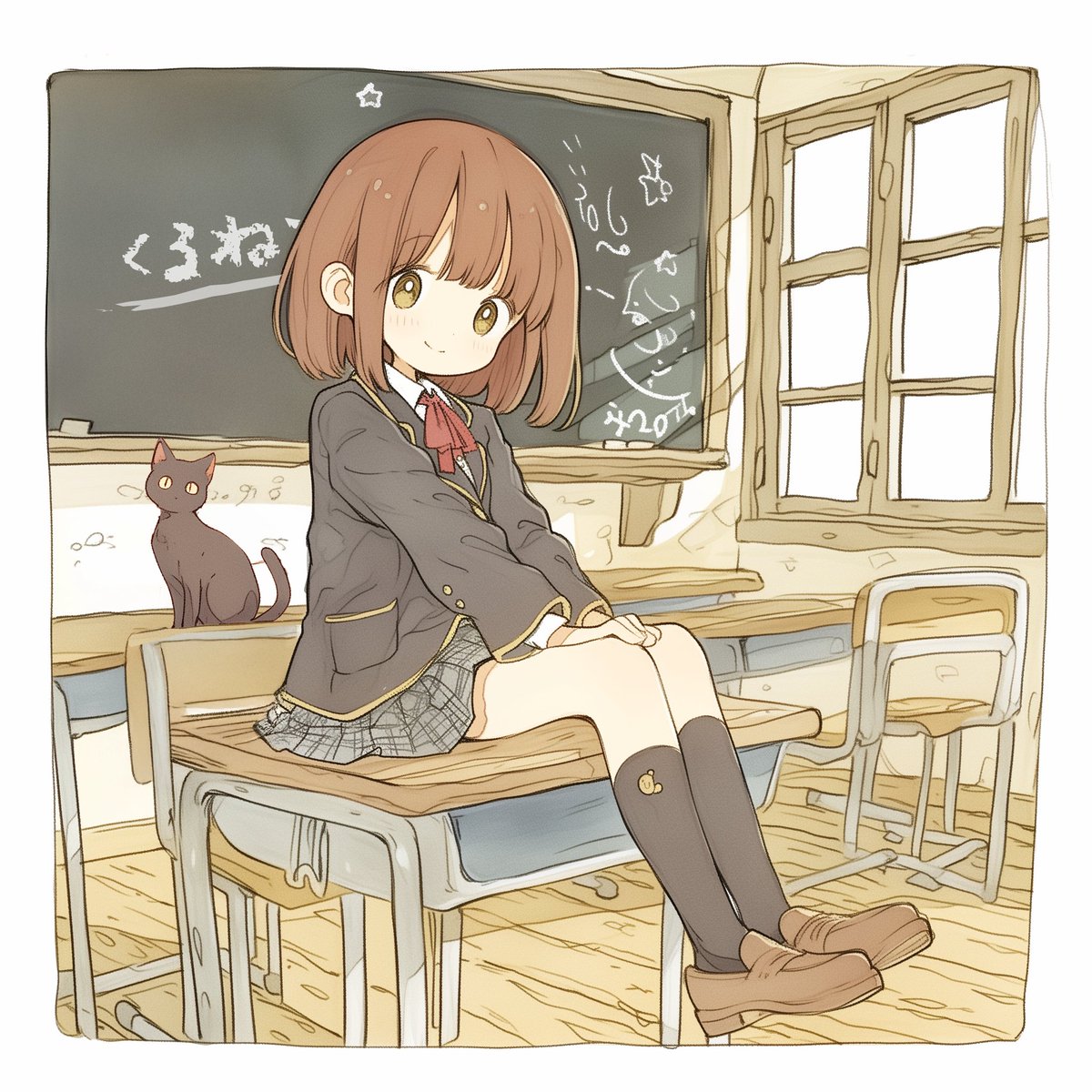 「」|黒猫さん🐈‍⬛のイラスト