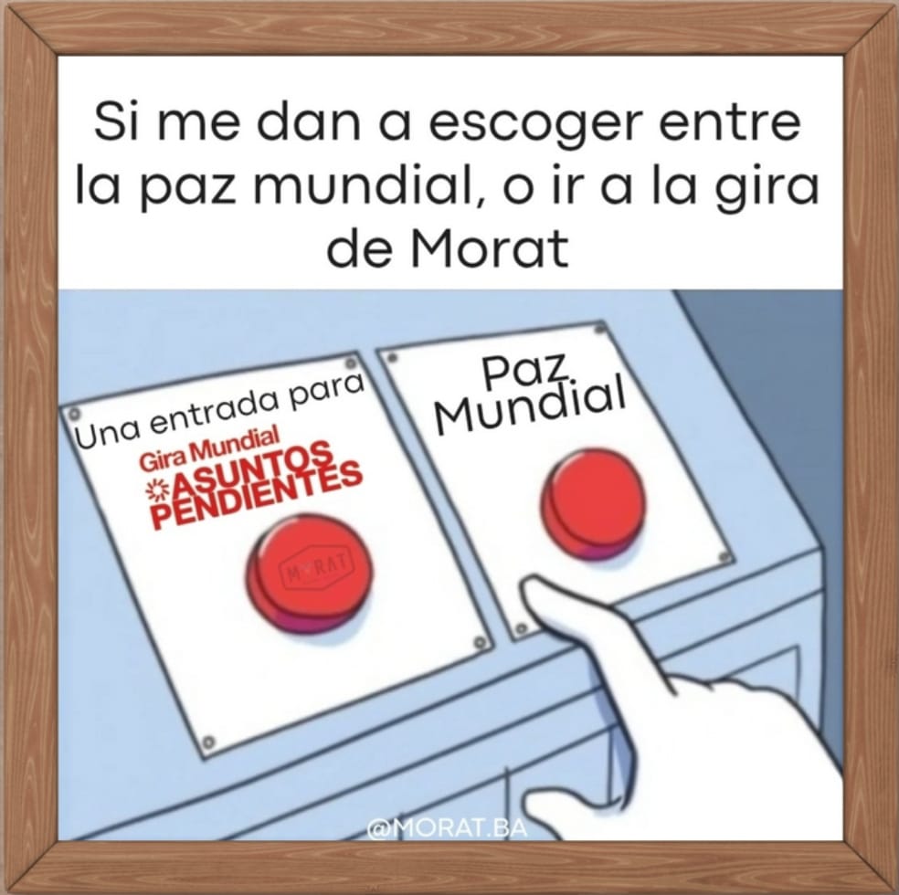 Morat_BA's tweet photo. No hay dudas de cuál botón tocariamos
#morat #latea #gira #argentina #asuntospendientes https://t.co/oaoS03Gj26
