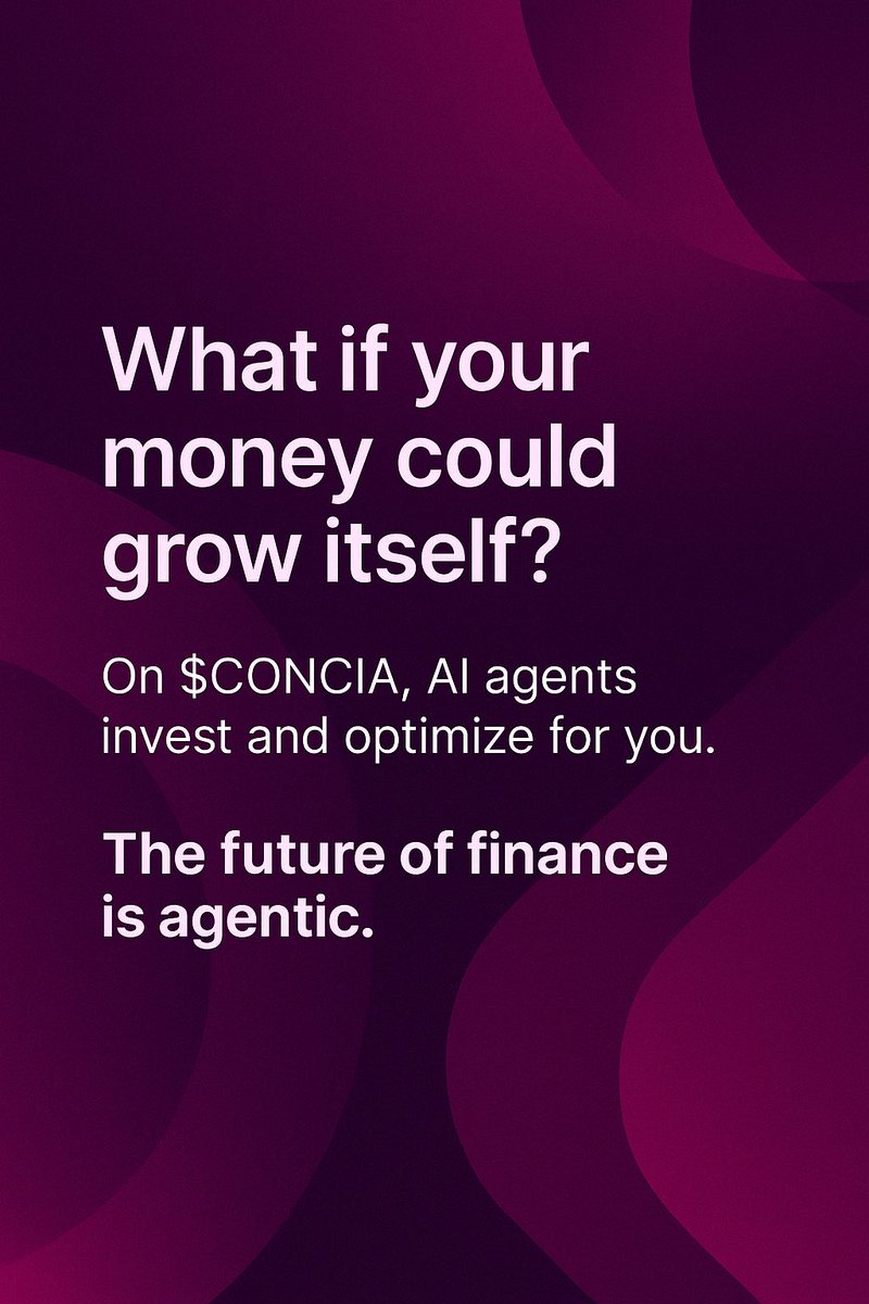 concia_io's tweet photo. $Concia $CoFi #AI #Web3 #AgenticFinance #DeFi #Crypto #AIagents #FutureOfFinance #BlockchainInnovation https://t.co/nYtHrbXjgf