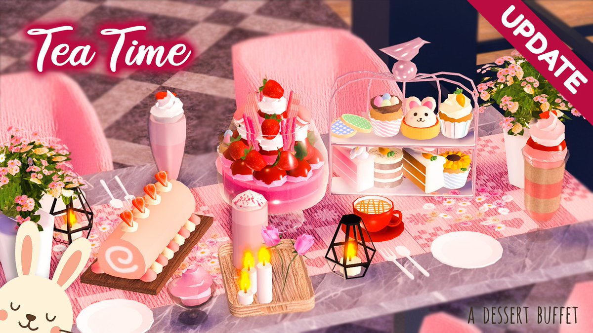 MagicBox_RBLX's tweet photo. Tea Time UPDATE 1.7.3

🐰 Easter Desserts
🌟 5 New Skins

Use code "SPRING" and "EASTER" to claim a reward!

Game Link: https://t.co/x54hzZlGW0

#RobloxDev #Roblox #RobloxGame https://t.co/Neg271vGXx