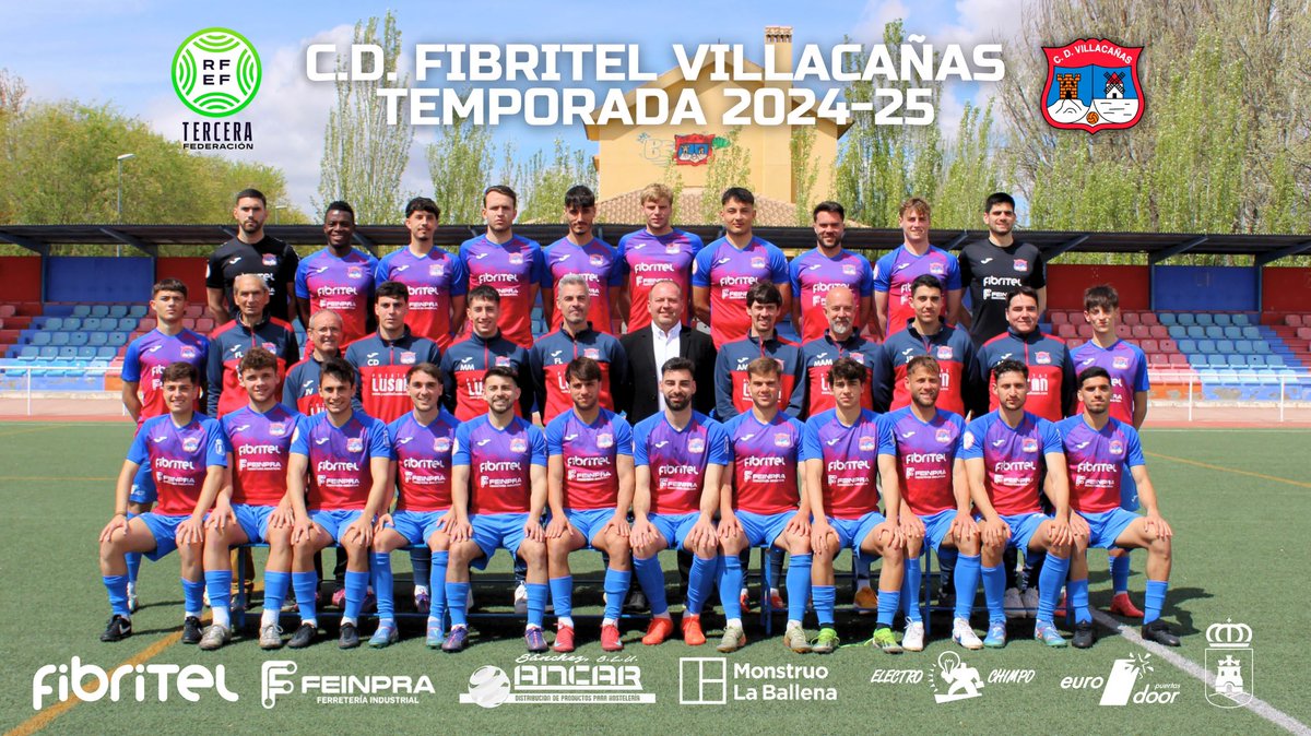 cd_villacanas's tweet photo. Foto oficial | Temporada 2024/25 🟥🟦

Una plantilla que está haciendo historia 🙌🏻
Un grupo unido, comprometido y orgulloso de defender este escudo ❤️‍🔥

Gracias por hacernos soñar 🥰
Gracias por llevar al C.D. Fibritel Villacañas, donde nunca antes había llegado ✨

#VillacañasAlé https://t.co/yPuy119pxm