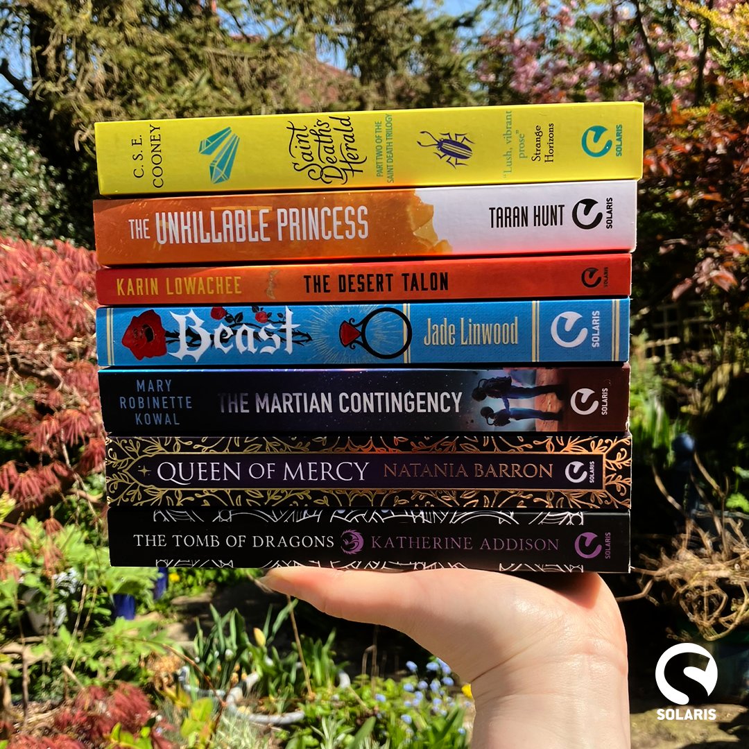 Spring into a Solaris sequel! New and forthcoming from <a href="/pennyvixen/">Sarah|Katherine</a> <a href="/NataniaBarron/">Natania Barron</a> <a href="/MaryRobinette/">Mary Robinette Kowal</a> <a href="/karinlow/">🐻‍❄️</a> <a href="/TaranHunt/">Taran Hunt</a> <a href="/csecooney/">CSECooney ducks in from time to time.</a> &amp; more!

Dive back into worlds you love including the Elflands, Arthurian myth, alien adventures, indigenous dragonriders and very nice necromancers...