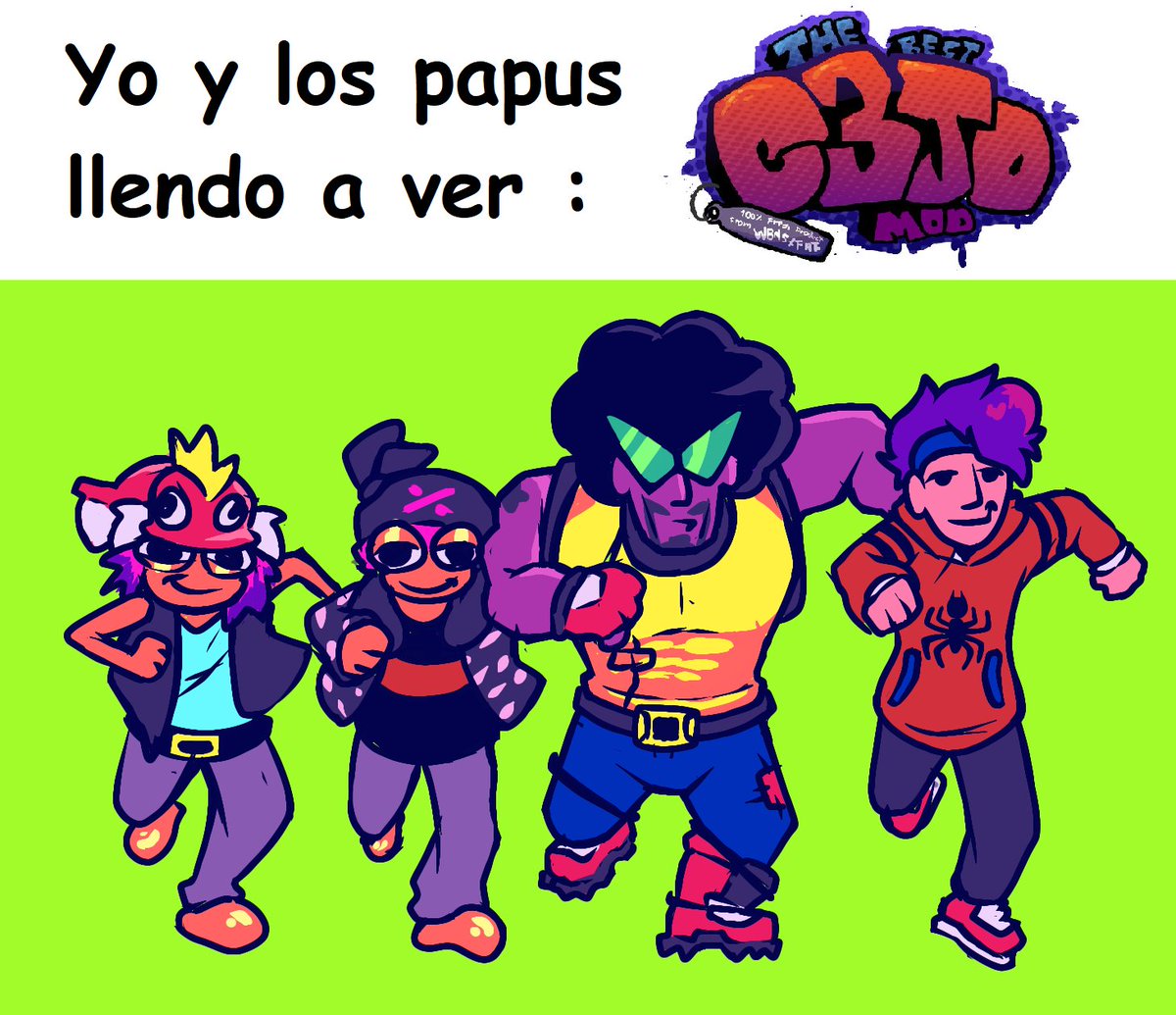 ImSnacksVee's tweet photo. YA ESTA DISPONIBLE EL DLC DE @C3joTCT EN GAMEBANANA
Disfruten del mod, se hizo con total cariño :D!!!
Link del Mod: https://t.co/fW8sVijPHG
#wbns #cejo #tct #mod #FNF https://t.co/OozTYswI4A