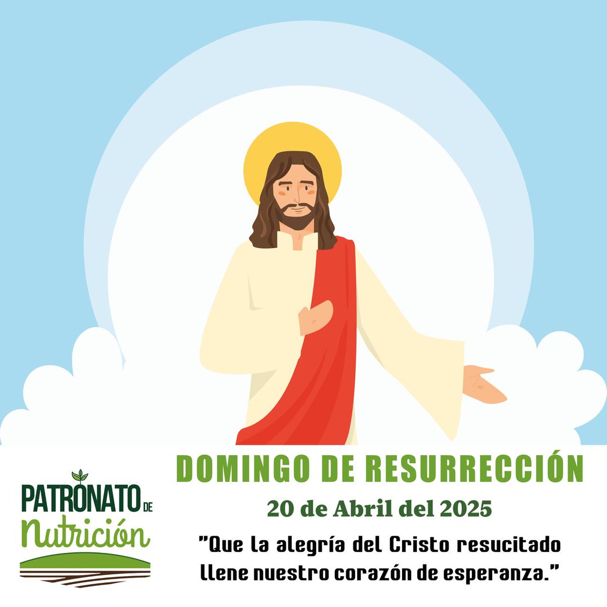 "Que la alegría del Cristo resucitado llene nuestro corazón de esperanza."