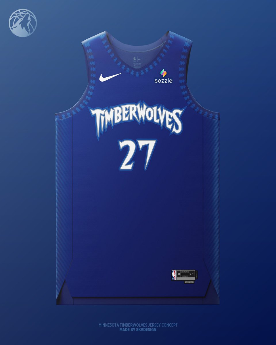 SKVDESIGN's tweet photo. 🐺 Minnesota Timberwolves Jersey Refresh

➟ The iconic late 90s look is back for good with a slightly updated color palette.

➟ The city jersey re-interprets and pays homage to the late singer Prince’s tribute inspired jerseys from 2018/19.

Thoughts? Reply below! 📥 https://t.co/0JkOlN3fxv