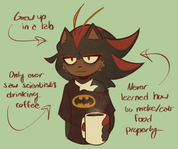i need like sitcom-style antics of shadow joining the wachowski fam and being a fucked up little menace plz 

#sonicmovie3 