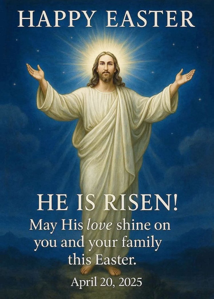 May His Risen bring Joy hapeness peace Amen