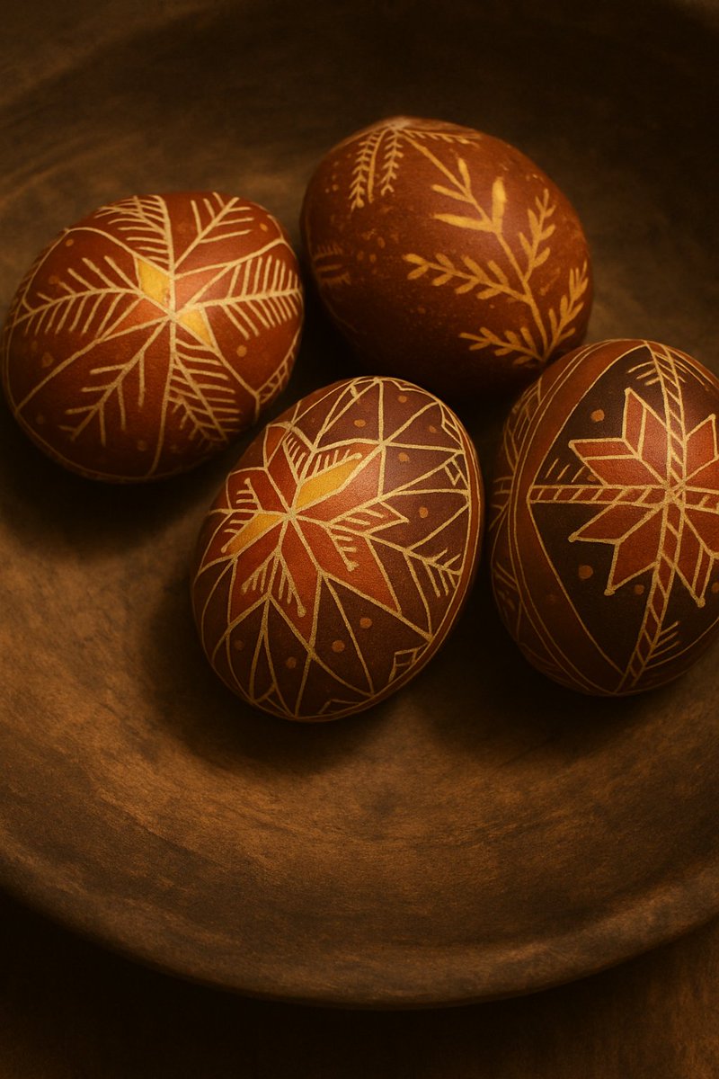 SlavicFaith's tweet photo. Long before Easter, we painted eggs (Pysanky / Pisanki) to honor the land, the sun, and the turning of seasons.

Slavic folk traditions. Symbols of life, death, rebirth. 

Our ancestors knew the power in color, in earth, in ritual. We remember. 🥚🔥🌾

#SlavicPaganism #Rodnovery https://t.co/gmLgSMTBs5