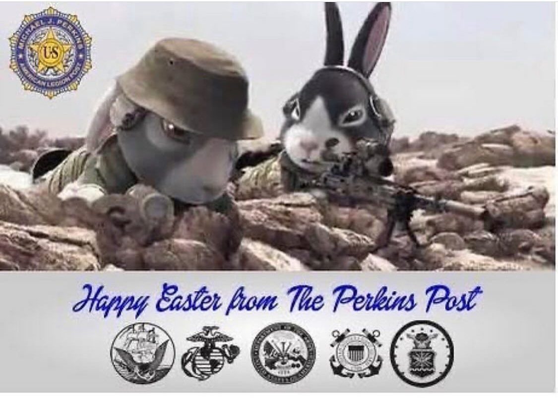 PerkinsPost's tweet image. Happy Easter from all of us at the Perkins Post especially to everyone deployed and away from home &amp;amp; family