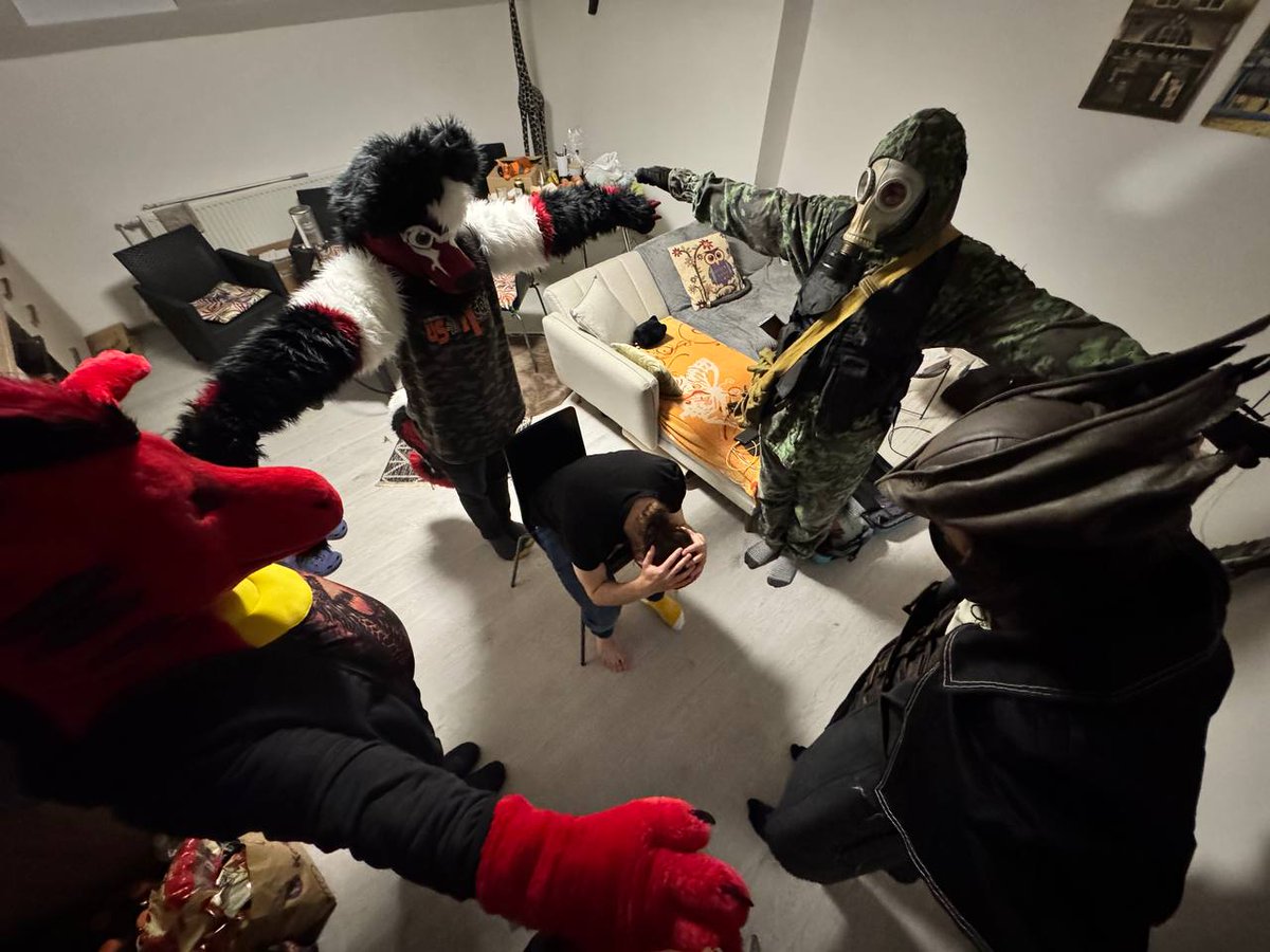 POV: you are the only one that didn't bring a fursuit or a cosplay to a party.

🔴<a href="/athanaskhay/">Athanaskhay Farol</a>
🟢<a href="/ProtogenDuke/">Duke The Protogen</a>
⚫️@/medovnik_cenda (Instagram)
⚫️<a href="/Canec15/">Cane</a>
📸 <a href="/Mr_Flame1/">Mr.Flame</a> 

#fursuit #furryfandom #furry #cosplay