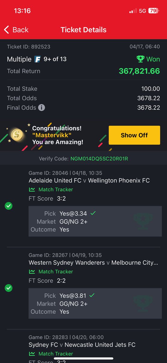 silent__wealth's tweet photo. Fucking BOOOOOOM 💥💥💥💥💥💥💥

I’ll be dropping more of this option. 

Follow and turn on your notification so as not to miss the next one. 

Do not stake my games with more than ₦100.

Remember to edit and flex. https://t.co/GzaqmJVLN3