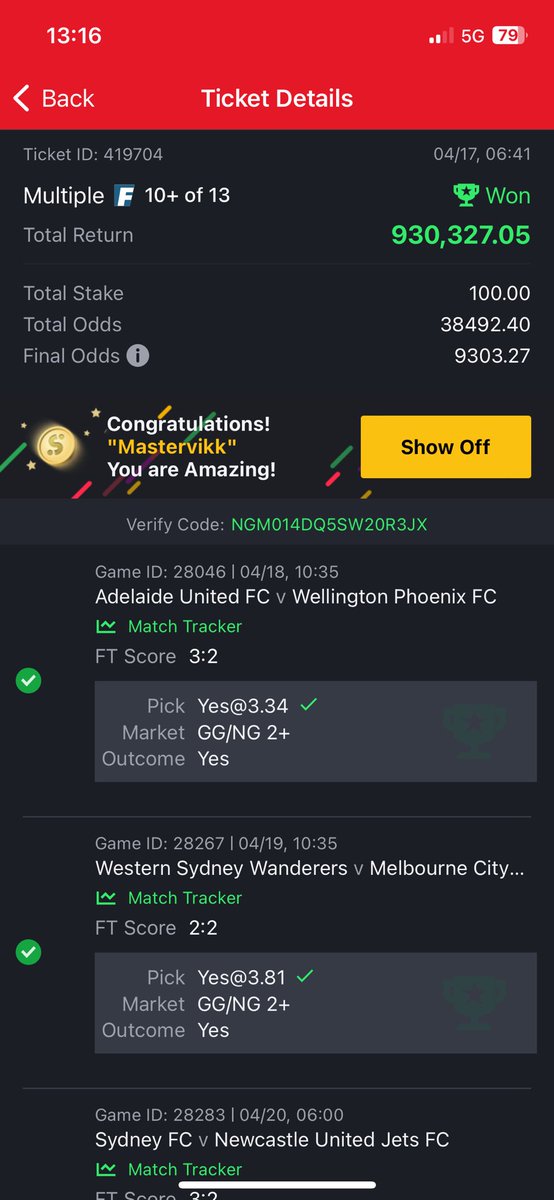 silent__wealth's tweet photo. Fucking BOOOOOOM 💥💥💥💥💥💥💥

I’ll be dropping more of this option. 

Follow and turn on your notification so as not to miss the next one. 

Do not stake my games with more than ₦100.

Remember to edit and flex. https://t.co/GzaqmJVLN3