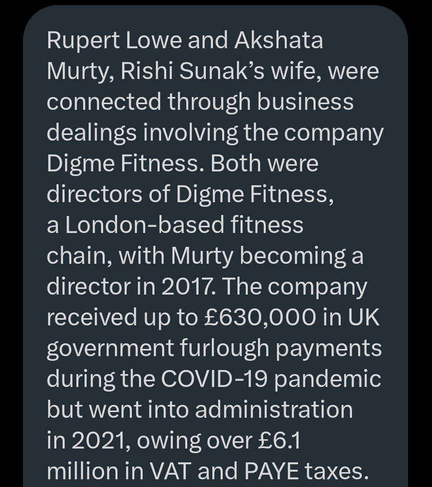 Here is the connection between <a href="/RupertLowe10/">Rupert Lowe MP</a> and the <a href="/Conservatives/">Conservatives</a> <a href="/RishiSunak/">Rishi Sunak</a> .
Now tell me Rupert Lowe is not a plant set up by the corrupt <a href="/Conservatives/">Conservatives</a>.
