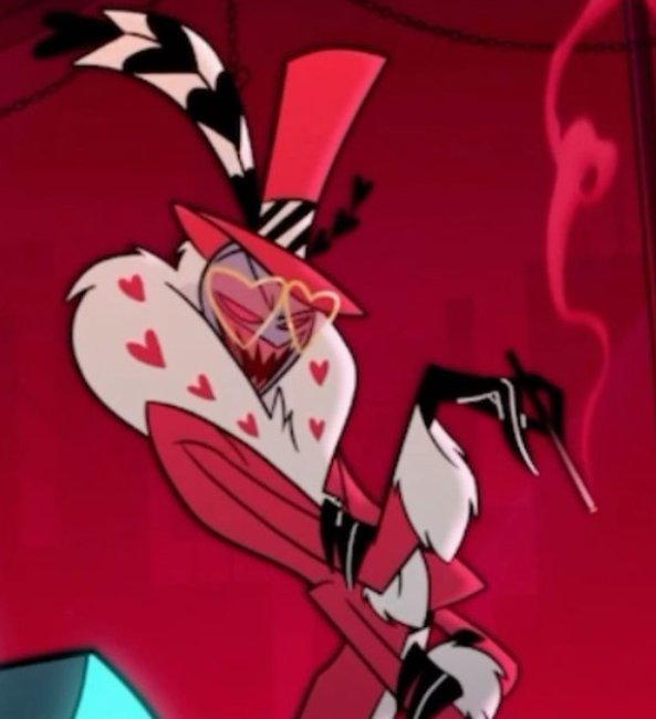 YOINK, I am so so sorry about him Princesa he's just having a really bad day hadn't had his morning coffee and alastor made fun of him on the radio show again, *Holds him by the back of the neck like again* PLEASE forgive him,