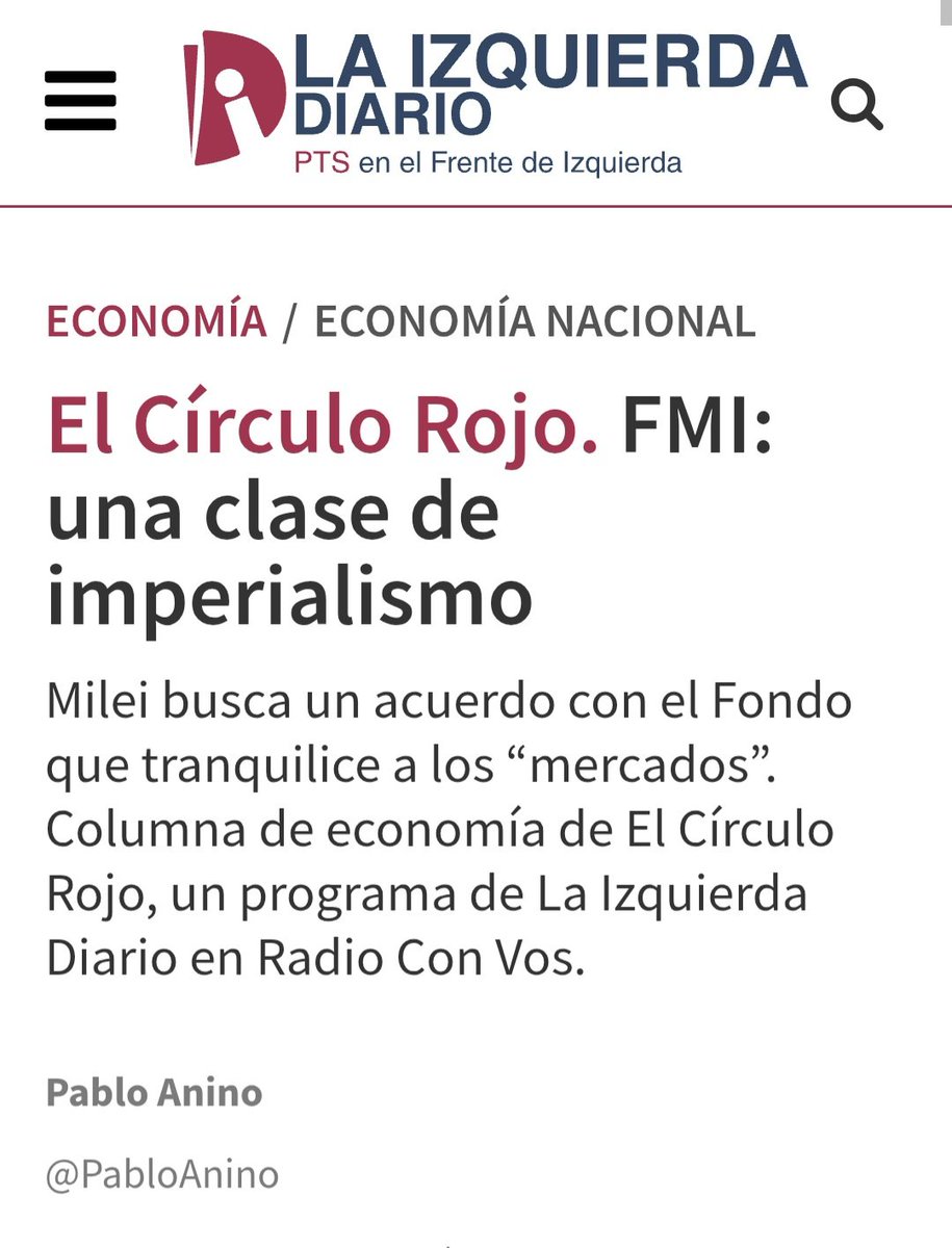 La deuda no es expresión de ningún dominio imperialista. La importancia para la lucha socialista de que si los acreedores son nacionales o extranjeros es cero. Mismo quién se beneficiaría con ella: si el gringo que prestó a tasas altísimas o el chatarrero local que fugó divisas.