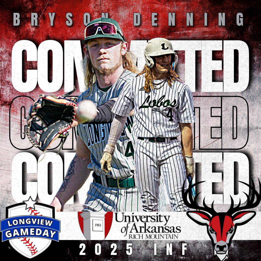 Longview Gameday (@longviewgameday) on Twitter photo Bryson Denning commits!!! The SR shortstop will play baseball at The University of Arkansas Rich Mountain.
<a href="/UARMBaseball/">UARM Baseball</a>
<a href="/UARMBucks/">Bucks Athletics</a>
<a href="/bryson_officia1/">Bryson</a> Bryson Denning commits!!! The SR shortstop will play baseball at The University of Arkansas Rich Mountain.
<a href="/UARMBaseball/">UARM Baseball</a>
<a href="/UARMBucks/">Bucks Athletics</a>
<a href="/bryson_officia1/">Bryson</a>
