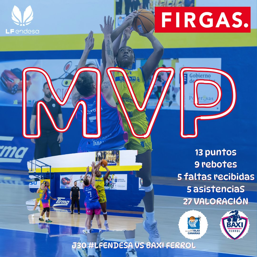 🔝 𝙈𝙑𝙋 𝙅𝟯𝟬 𝙙𝙚 𝙣𝙪𝙚𝙨𝙩𝙧𝙤 𝙚𝙦𝙪𝙞𝙥𝙤

💛 <a href="/nnekaezeigbo/">Nneka Ezeigbo</a>  es la MVP <a href="/aguasdefirgas/">AGUAS DE FIRGAS</a>  de nuestro equipo en la última jornada <a href="/UniFerrol/">Baxi Ferrol</a>  

🏀 13 puntos, 9 rebotes, 5 faltas recibidas y 5 asistencias para un total de 27 de valoración

📸 Jose de Haro