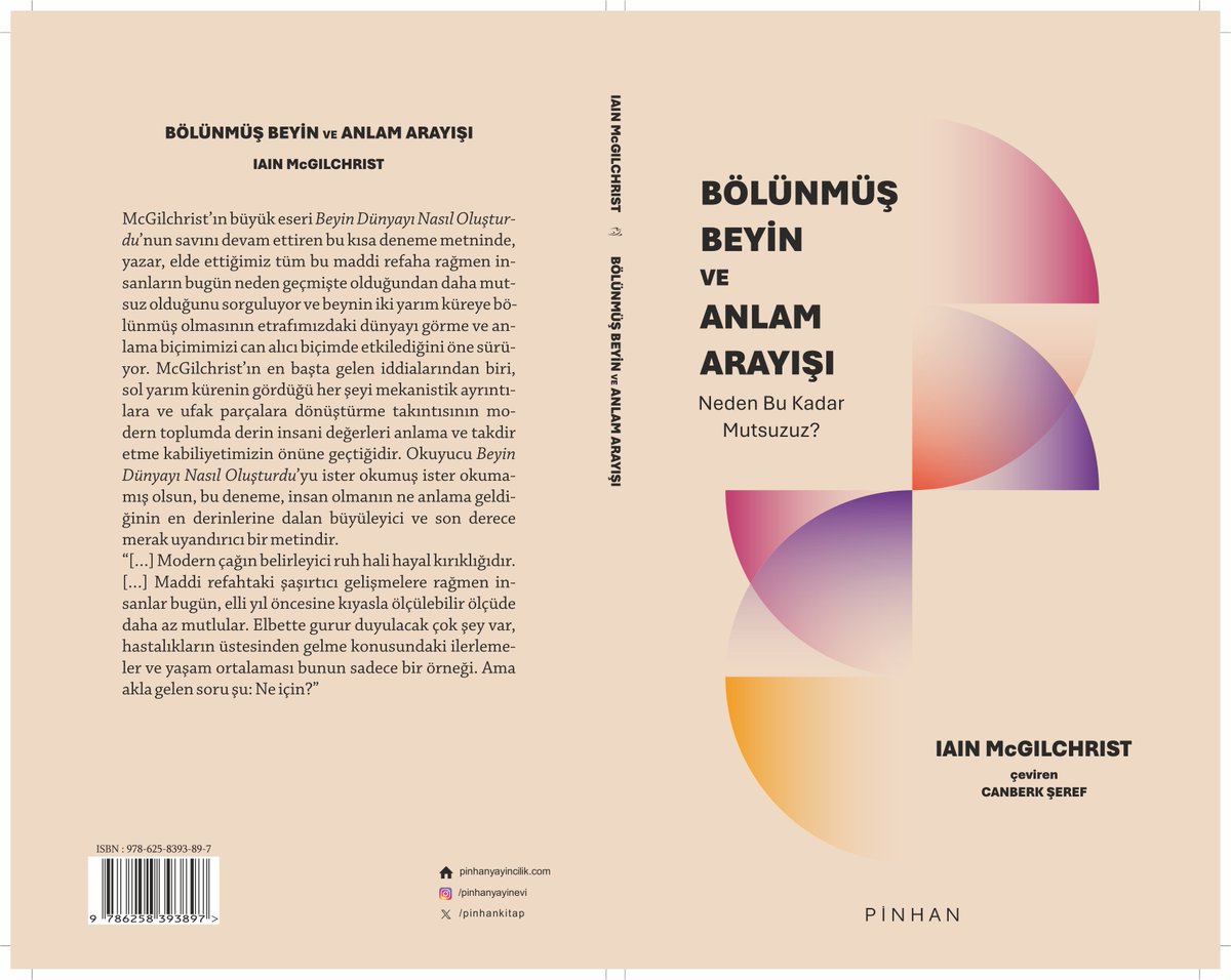 Yayımlandı!
BÖLÜNMÜŞ BEYİN VE ANLAM ARAYIŞI
Neden Bu Kadar Mutsuzuz?
IAIN McGILCHRIST

“[…] Mo­dern çağın be­lir­le­yi­ci ruh hali hayal kı­rık­lı­ğı­dır. […] Maddi re­fah­ta­ki şa­şır­tı­cı ge­liş­me­le­re rağ­men in­san­lar bugün, elli yıl ön­ce­si­ne kı­yas­la öl­çü­le­bi