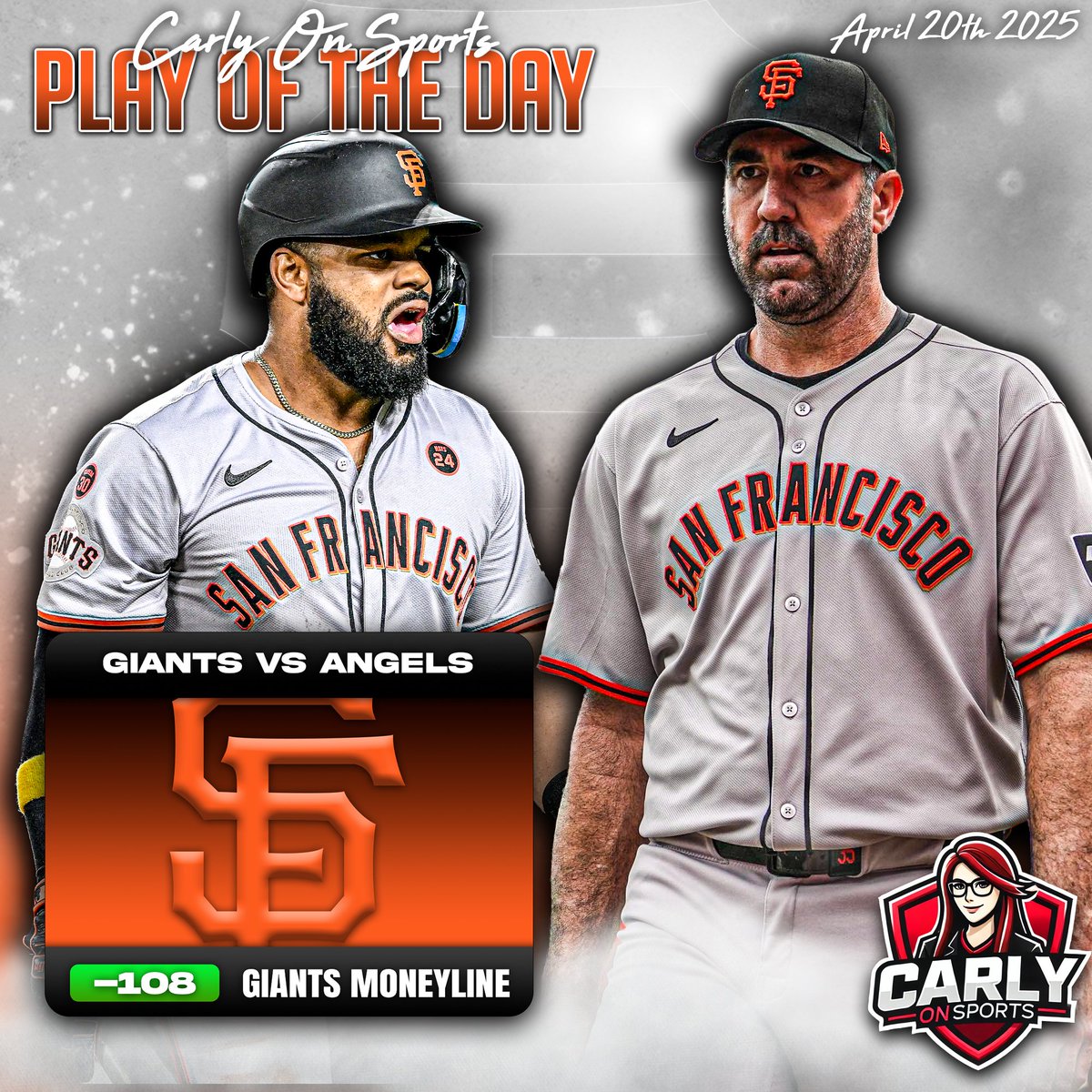 MLB 4/20 ⚾️

#SFGiants (-108)

JV is on the mound for the Giants as they look to end their road trip with a series win over the Angels. My model gives them a 57% win probability this afternoon.

Try the model that’s hitting over 65% - free for your first week. 👇

🔗