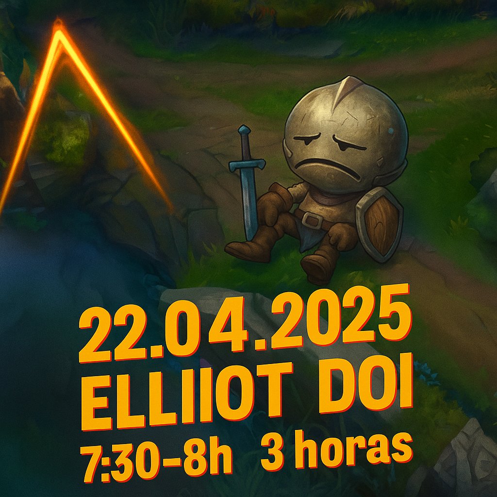 ElliotDoi's tweet photo. 📅 22.04.2025 (link en bio)
📉 Segundo intento de salir de Hierro 
🧍‍♂️SOLOQ ya no me carrea naide

Elliot: "2 meses jugando y ya tengo el alma rota."
Hierro 4 no es una liga, es un estado mental. https://t.co/Vua66Jj0Rm