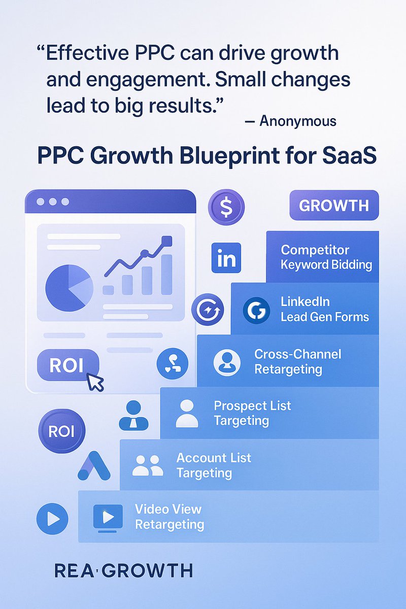 scarshdma's tweet image. 🚀 PPC Tactics for SaaS Growth
Small changes, BIG results.
🔹 Competitor keyword bidding
🔹 LinkedIn lead gen forms
🔹 Cross-channel retargeting
🔹 Prospect &amp;amp; account targeting
🔹 Video view retargeting
"Effective PPC is about message + audience."
#SaaSMarketing #PPC #B2BMarketin