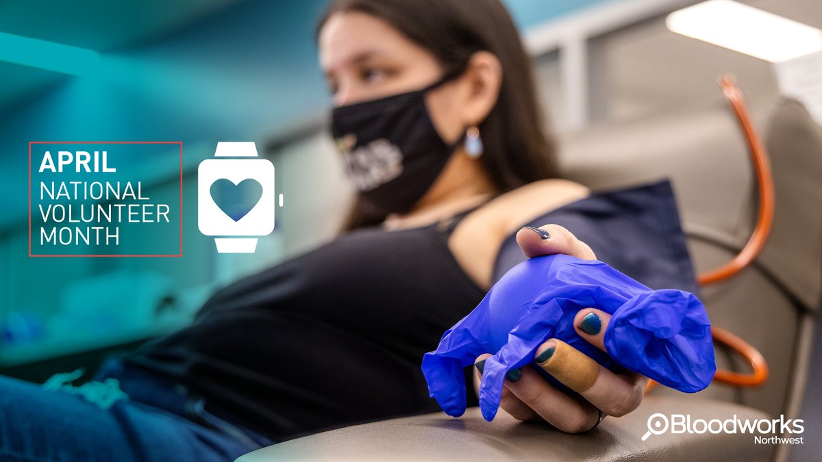Where would we be without volunteers? It takes 1,000 volunteer blood donors each day to maintain a safe and reliable blood supply. Thank you for supporting local patients! Sign up to donate today at ow.ly/Bbmk50VB6HX.

#BloodworksNW #DonateBlood #VolunteerMonth #Volunteer