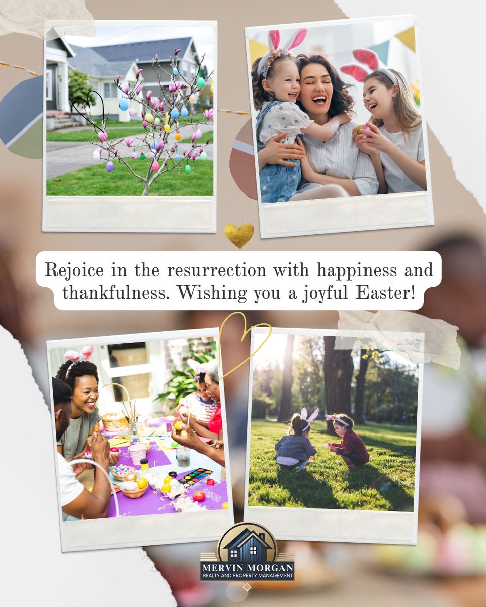 MervinMorgansr's tweet image. 🌸🐣 Wishing You a Joyful Easter from Mervin Morgan Realty!
As we celebrate this season of renewal and hope, may your home be filled with love, laughter, and the warmth of family.

🏡 From our family to yours — Happy Easter!

#EasterJoy #MervinMorganRealty #HomeIsWhereTheHeartIs