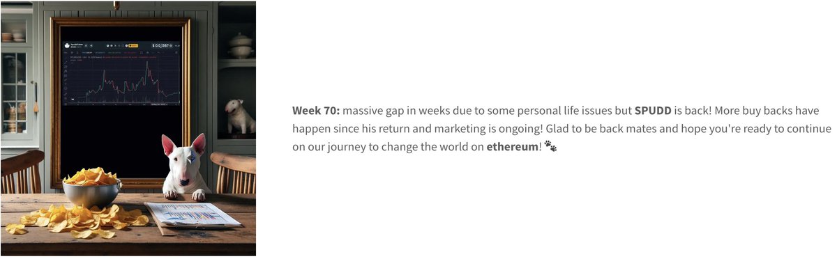 spuddtoken_eth's tweet photo. woof [ latest Charts and Chips added to $SPUDD portal! ] 

https://t.co/4BF9k3UnWi

#spudd #Believe https://t.co/jsEuKD3HvO