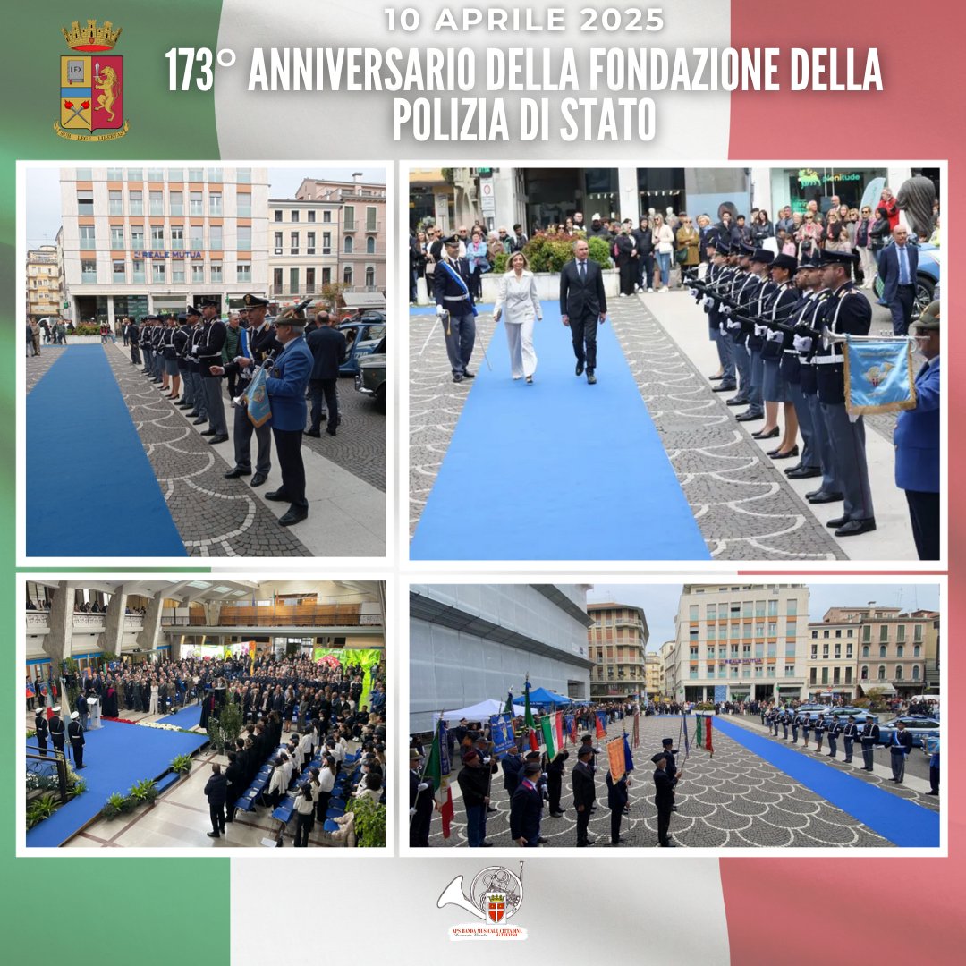 BandaTreviso's tweet photo. In occasione della festa per il 173° anniversario della fondazione della Polizia di Stato
https://t.co/ydCOSNBYkW https://t.co/4FldLwMJbT