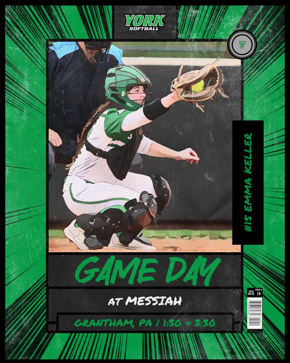 🤙

🆚 Messiah
⌚️ 1:30 &amp; 3:0
📍 Grantham, PA
📊 gomessiah.com/sidearmstats/s…
🖥️ gomacsports.tv/messiahfalcons…

#LetsGoYork | #OnUs