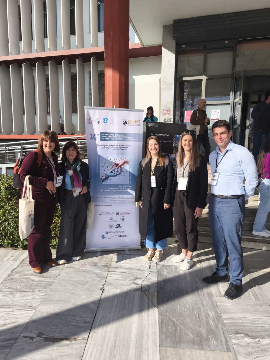 PlayProofS's tweet photo. First day at #Enephet2025 Conference at Thessaloniki!
Eleni Stavropoulou and Argyris Nipyrakis presented their studies, while Glykeria Fragkiadaki  was in the chair of the meeting!
On Monday Ilia Christidou and Iro Zachariadi are going to present their work, so stay tuned! https://t.co/meNMyfpmXc
