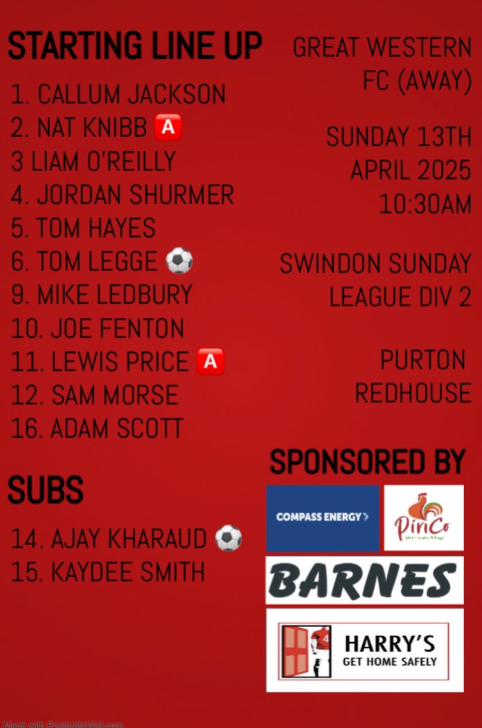 Hungover FC this morning, 2 GK errors saw us 2 down by HT, went 3 down just after, then an absolute onslaught on GW’s goal sees us baffled we didn’t take anything from the game. MOTM <a href="/TomLegge01/">tom 🇵🇸</a> tireless. 

Fair play to @FCGreatWestern back line and see you next week

#upthedale