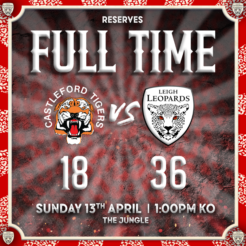 𝗙𝗨𝗟𝗟 𝗧𝗜𝗠𝗘

A double winning weekend in Castleford, as the reserves emulate the first team and leave The Jungle with a win.