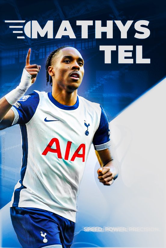 visualbyatn's tweet photo. Nouvelle créa !
Flyer imaginé autour de Mathys Tel sous les couleurs de @SpursOfficial.
Speed. Power. Precision.
Vos retours m’intéressent !

#Design #FootballDesign #MathysTel #COYS @Spurs_Fra https://t.co/ZDFLMZ982h