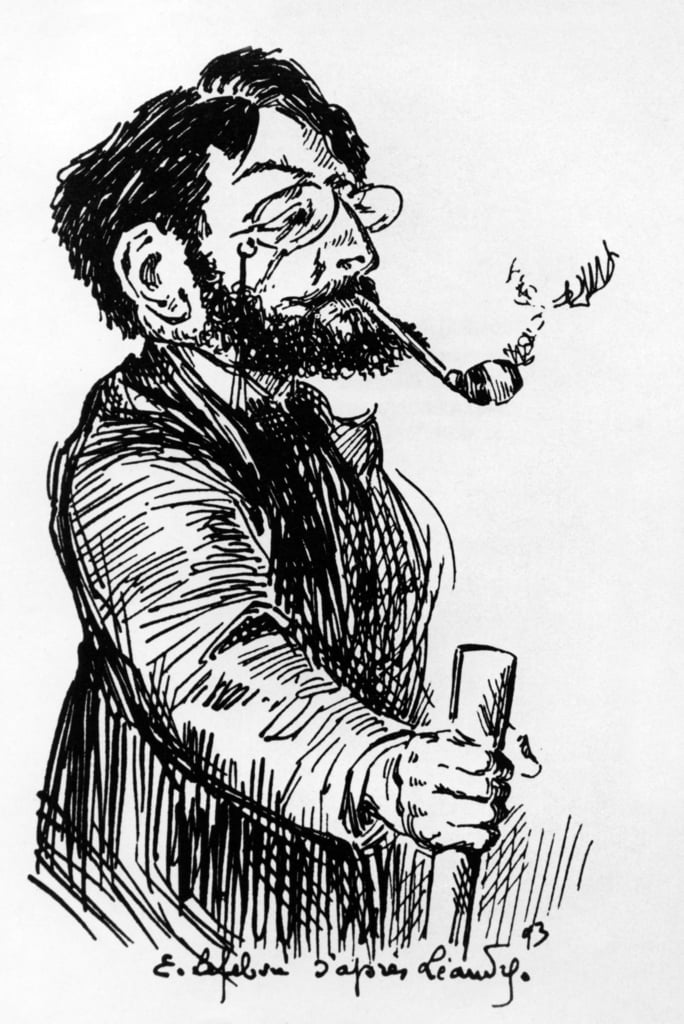 RealPreCinema's tweet photo. Henri Rivièrie was the mastermind behind the Shadow Theatre. He entered the assembly at Le Chat Noir in 1882, when he was 18. His exquisite illustrations and lithographs were the foundation of the Chat Noir 2D characters. 

Caricature of Rivièrie by French artist #CharlesLeandre. https://t.co/i8xgDrkIgH