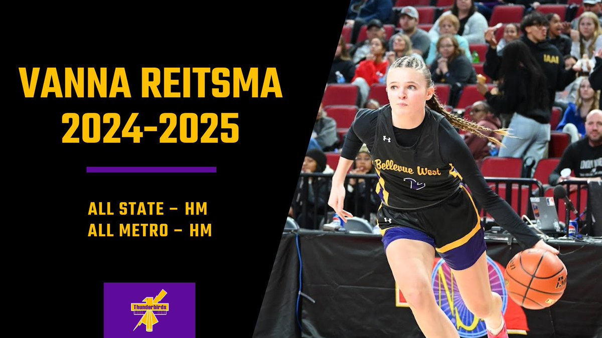 Congratulations to Junior Guard <a href="/Vannareitsma/">Vanna</a> she averaged 6.9 ppg &amp; 2.6 stl. Vanna collected over 70 steals this season and has been named Honorable Mention All-State and All-Metro.