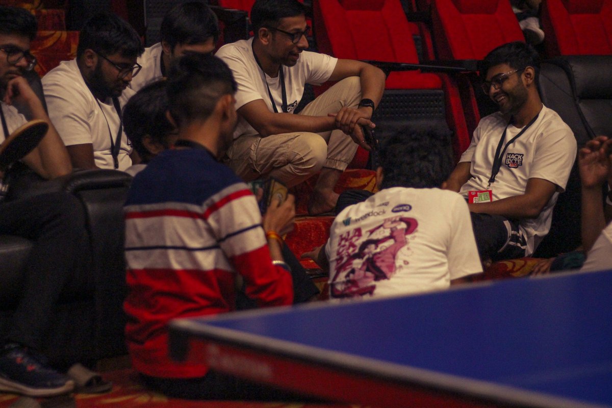 HackbyteTPC's tweet image. Well, taking a break from just coding at #hackbyte, here are a few snaps of hackers chilling around the game-arena
Table Tennis attracted wayyyyy more people than we thought, guess @BitByte_IIITDMJ needs to get a few more tables 🌞🤞